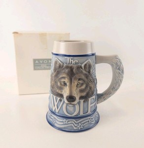 THE WOLF American Animal Ceramarte Porcelain Ceramic 2000 Tom O'Brien Stein