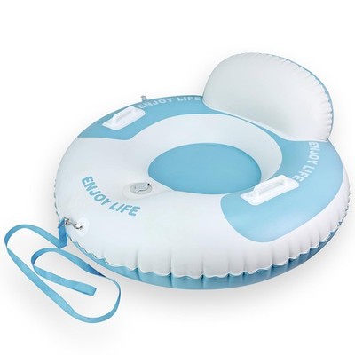 Snow Tubes for Kids with Double Handles & Backrest, HeavyDuty PVC, Inflatable...