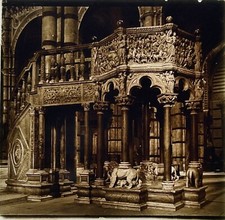 Italia Siena Cattedrale Cattedra C1900 Foto Placca Di Vetro Stereo Vintage §L4N