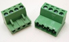 4 Pin - 5mm : Female Male Connector Plug Pair / Terminal Block Mating Set