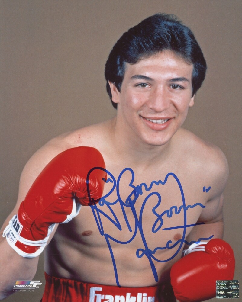 RAY BOOM BOOM MANCINI SIGNED BOXING 8x10 PHOTOFILE PRO PHOTO w/ MANCINI  HOLOGRAM