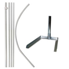 15ft Windless Advertising Flag Pole & Tire Ba...