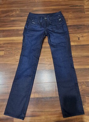G-Star Raw Women's Original Ford Straight Denim Low Rise Blue Jeans 26x31