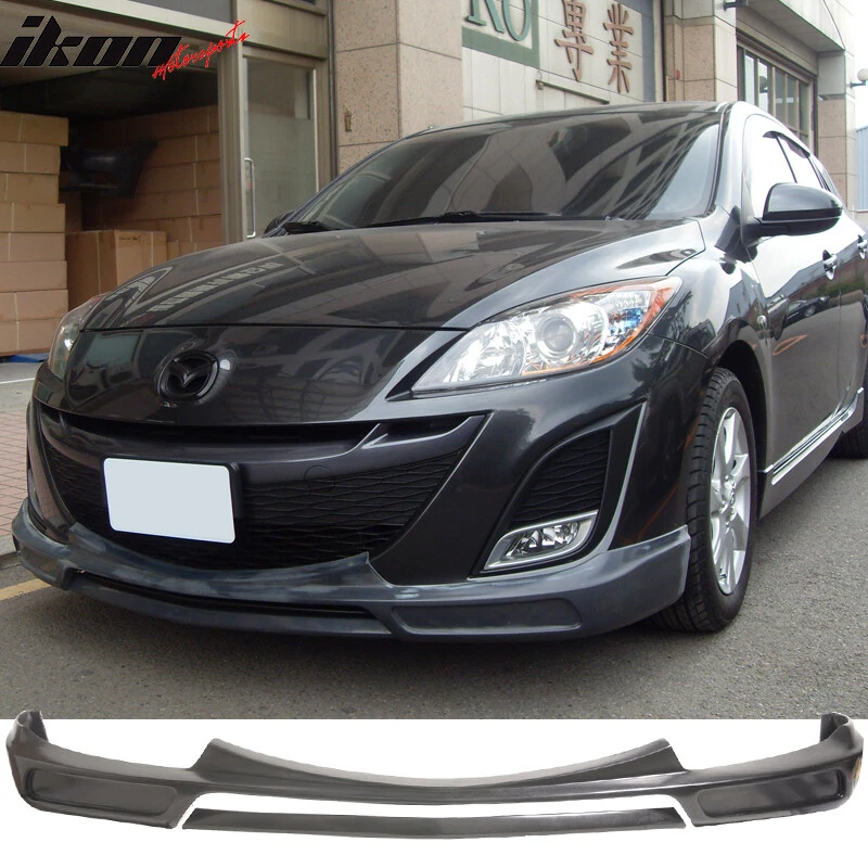 Fits 09 11 Mazda 3 Mazda3 4Dr K Style Front Bumper Lip Spoiler PU