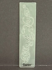 Darice Slimline Mini Embossing Folder Thank You Card Making Scrapbooking Crafts