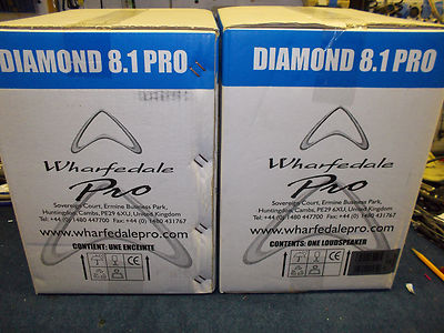 Studio Monitor Speakers, Wharfedale D8.1 Pro 5'' LF 1''HF, Matched Pair New in Box