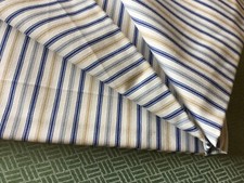 100 cm x 137 cm Ian Mankin Ticking 1 cotton stripe fabric Remnant COAST blues