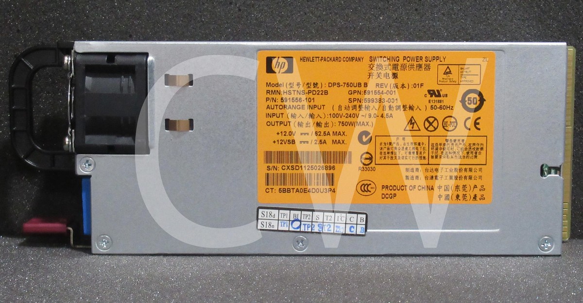 HP 599381-001 591555-001 460W HE CS Platinum Power Supply PSU DL360 Dl380 G6 G7 (3) 57963 P