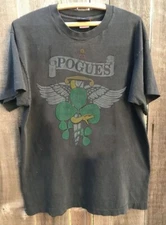 Rare The Pogues Tour Tshirt, For Fan Unisex Charcoal T-shirt Reprint  WA0019