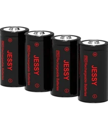 JESSY 16 Pack CR123A Lithium Batteries, 3.7V Rechargeable Batteries for Arlo Wir