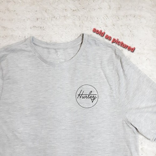 NWT Hurley Men's Long Sleeve Graphic Tee Front Back Logo Gray T-Shirt, Medium - 第 3/6 張圖片