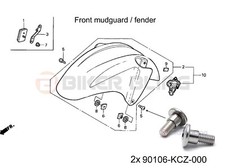 2x bulloni parafango anteriore spalla Honda CBR600F4i Sport 2001-2003 90106-KCZ-000