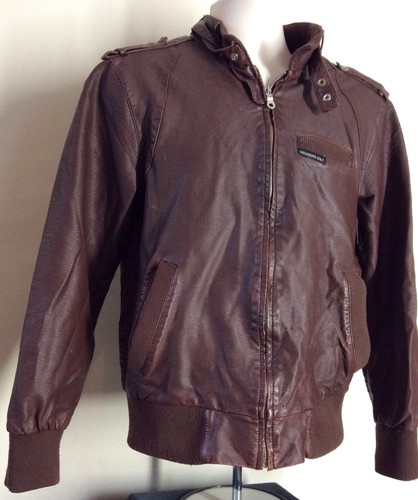 Faux Leather Jacket Brown 