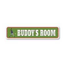 Personalized Baseball Sign Door Room Sign Sport Themed Aluminum Metal Plaque