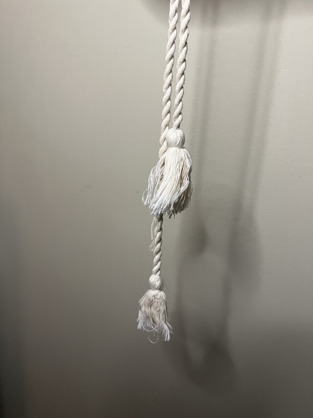 Macrame Beach Backpack Bag Drawstring Closure Cre… - image 3