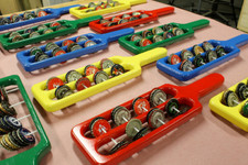 CHOOSE COLOR Bottle Cap Tambourine 14" Handmade Percussion Musical Instrument