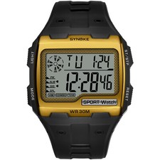 Men's Digital Electronic Watch Waterproof Sports Watch LED Screen Watch Gift US