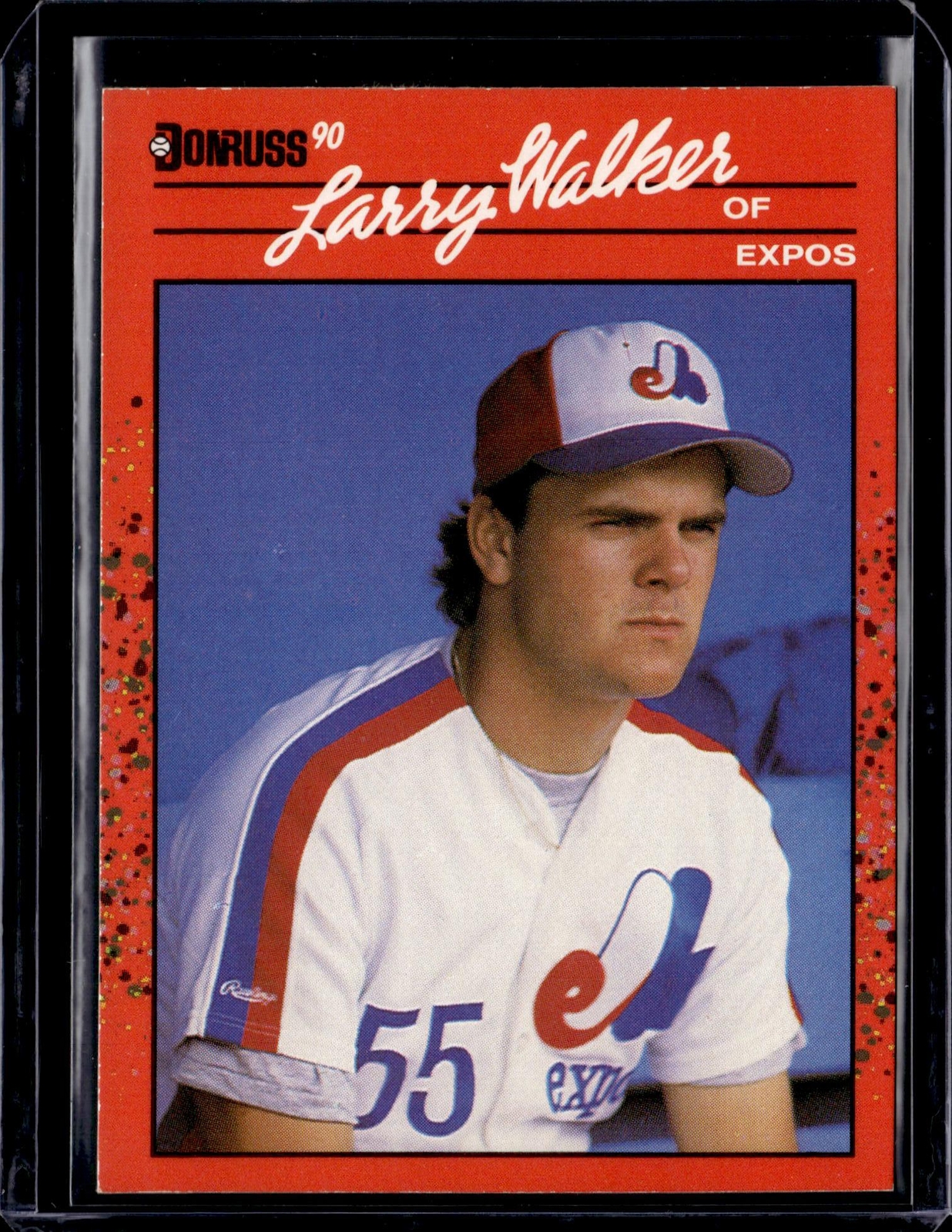 Larry Walker 1990 Donruss #578a Montreal Expos