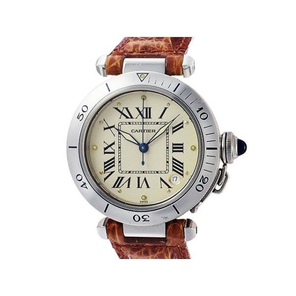 Leather Montre Cartier Homme Pasha Cartier Pasha 35mm W3100255 Automatic Ivory Dial Stainless Leather