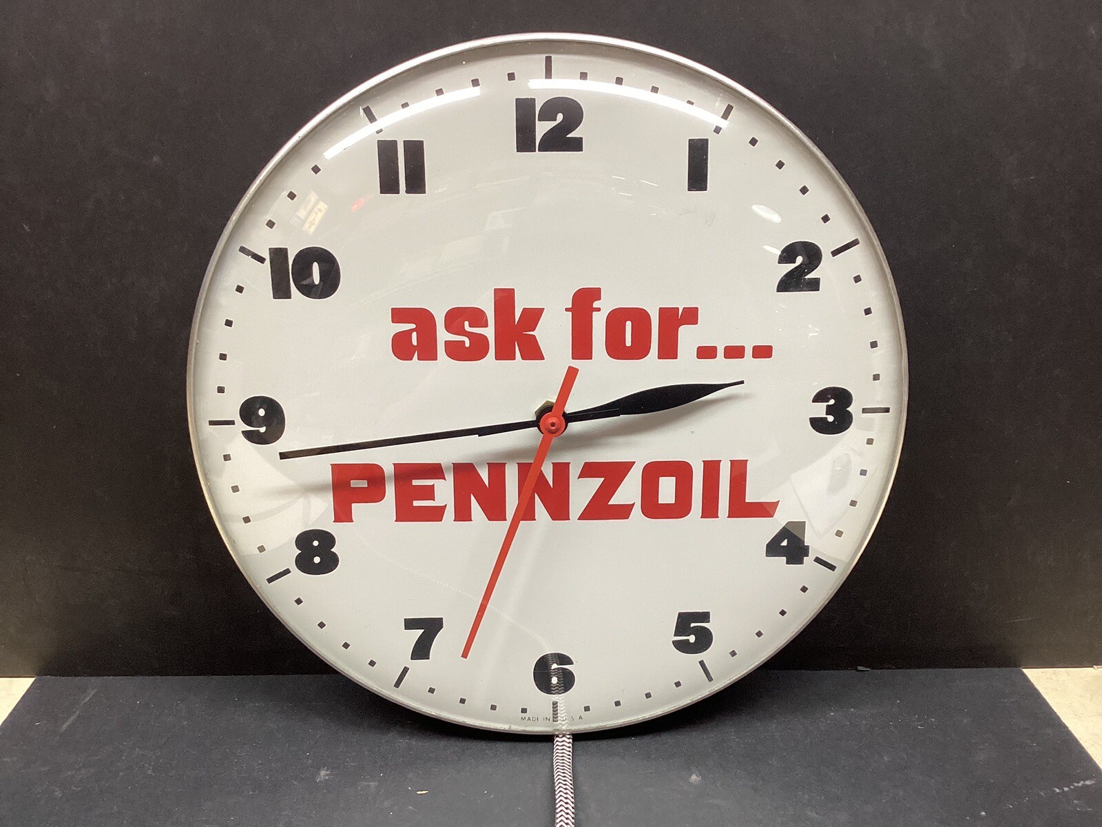 PENNZOIL CLOCK Advertising Petroleum Vintage Oil, Gas, Petro