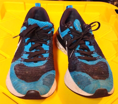Nike React Infinity Run FK 2 Blue Black White CT2357-400 Men's Size 10.5