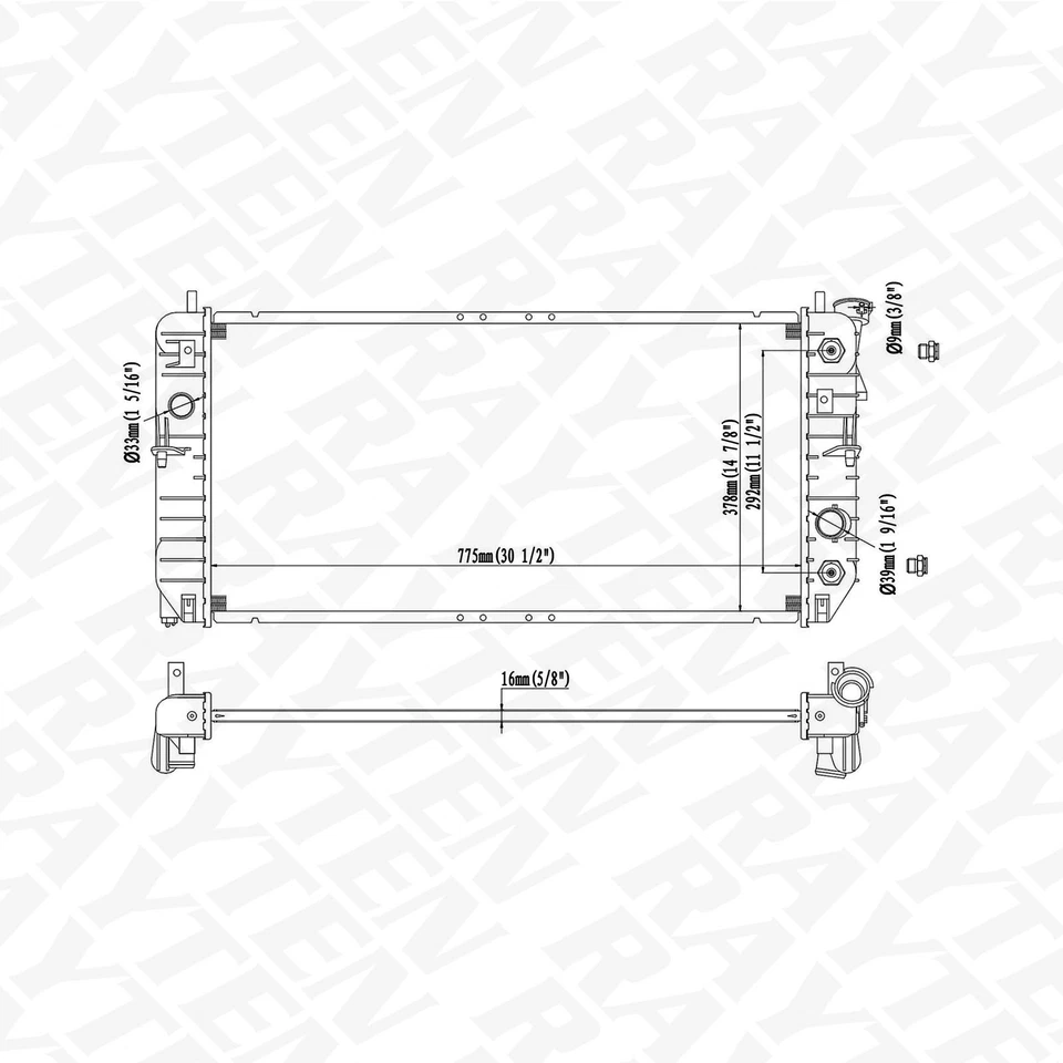NEW Radiator Fit for Buick Park Avenue 2000 - 2005 3.8 V6 - Image 3 of 4