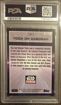 2022 Topps Star Wars Galaxy Chrome YODA ON DAGOBAH #32 Mojo