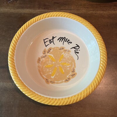 Martha Stewart Eat More Pie 10.5  Ceramic Pie Dish Exclusively for Macys