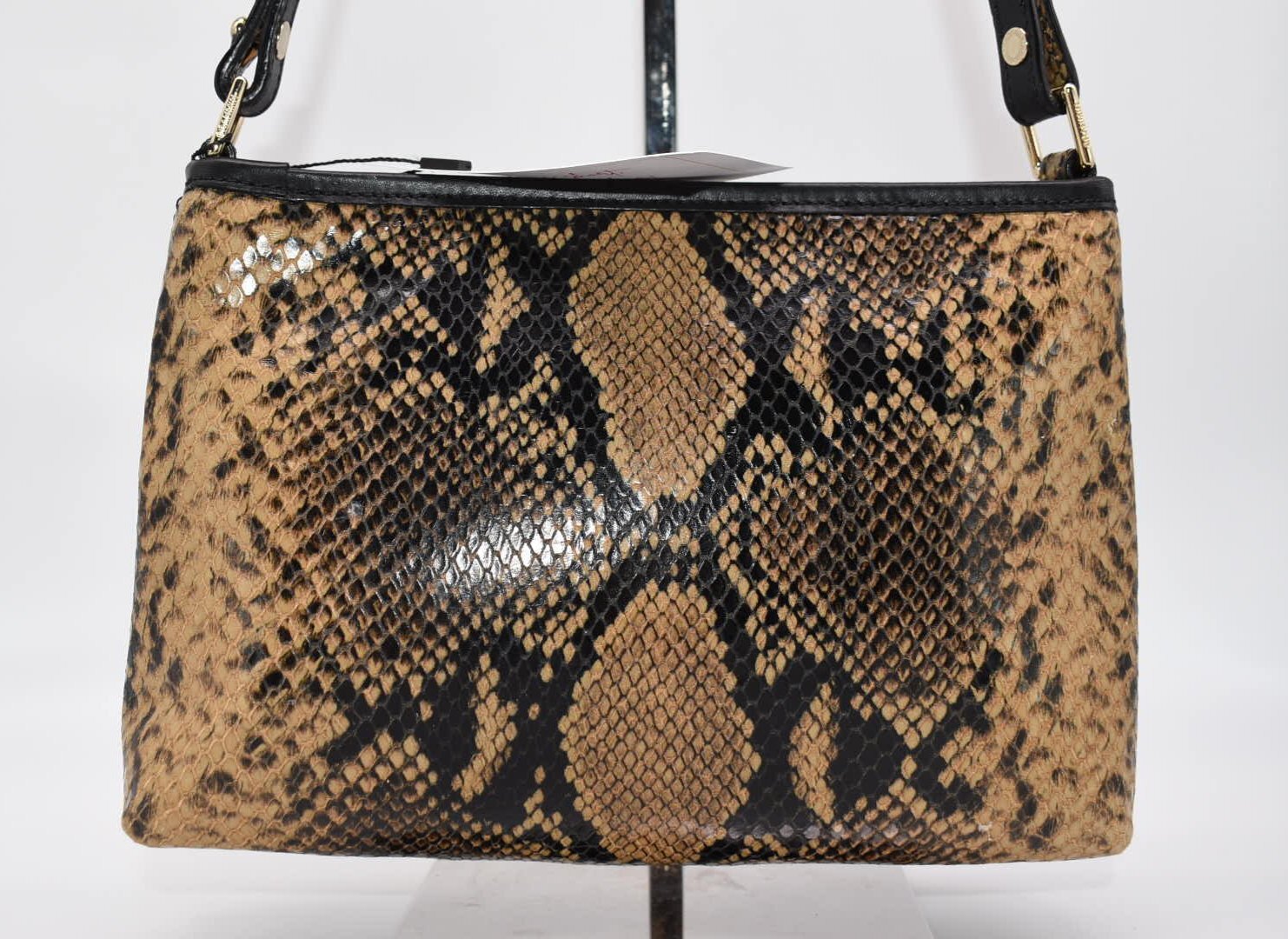 Brahmin Lorelei Python Embossed Leather in "Coffe… - image 4