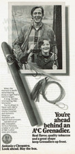 1972 Vintage Print Ad You're ahead behind an A&C Grenadier Antonio y Cleopatra