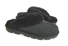 UGG COQUETTE BLACK SHEARLING MOCASSIN SLIPPERS US 7 / EU 38 / UK 5