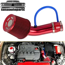 76mm Red Car Cold Air Intake Filter Induction Kit Pipe Power Flow Hose System