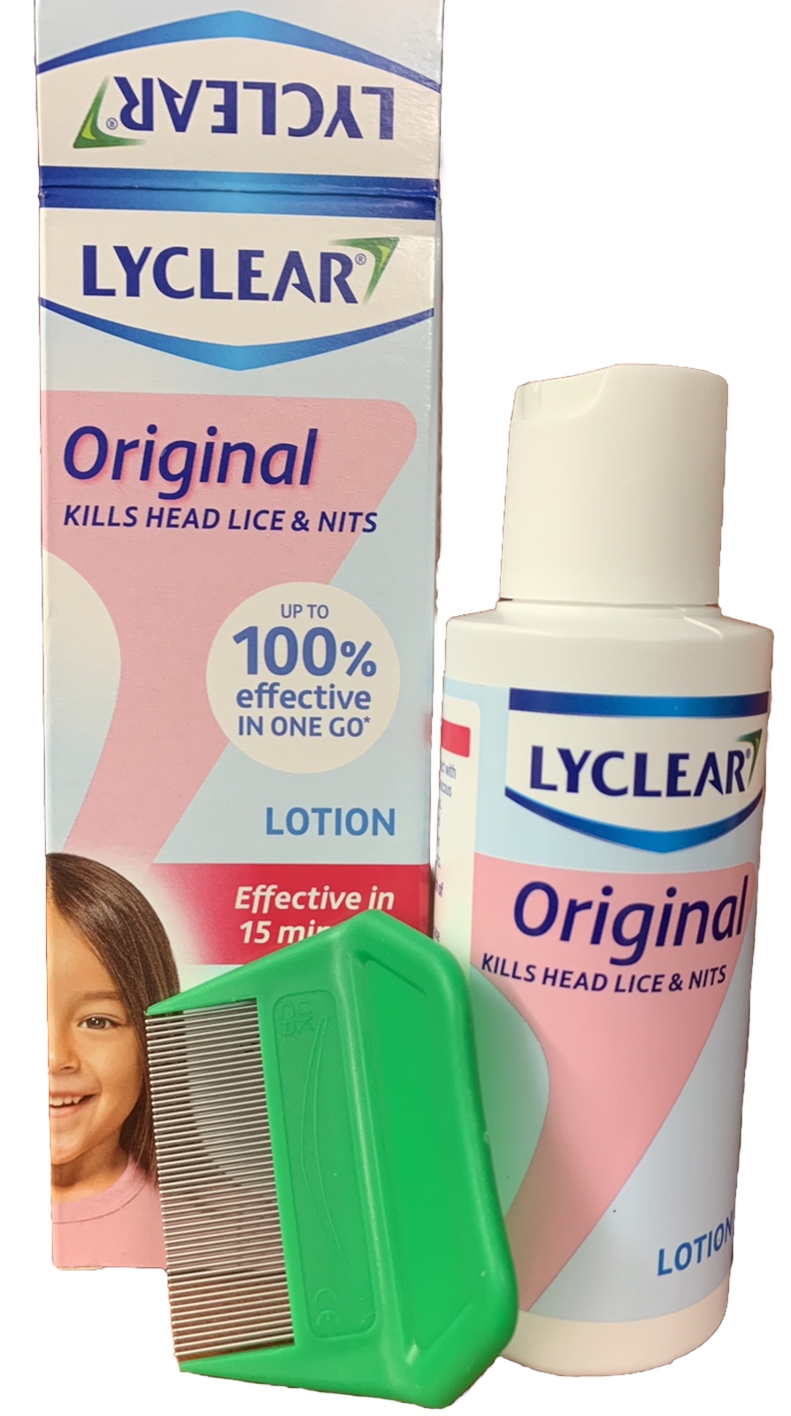 Lyclear Lotion Head Lice Treatment + Head Lice Comb Kills Head Lice
