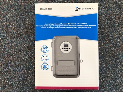 BRAND NEW Intermatic AUTOVOLTAGE GM40AVE-R Electronic Time Switch - Gray