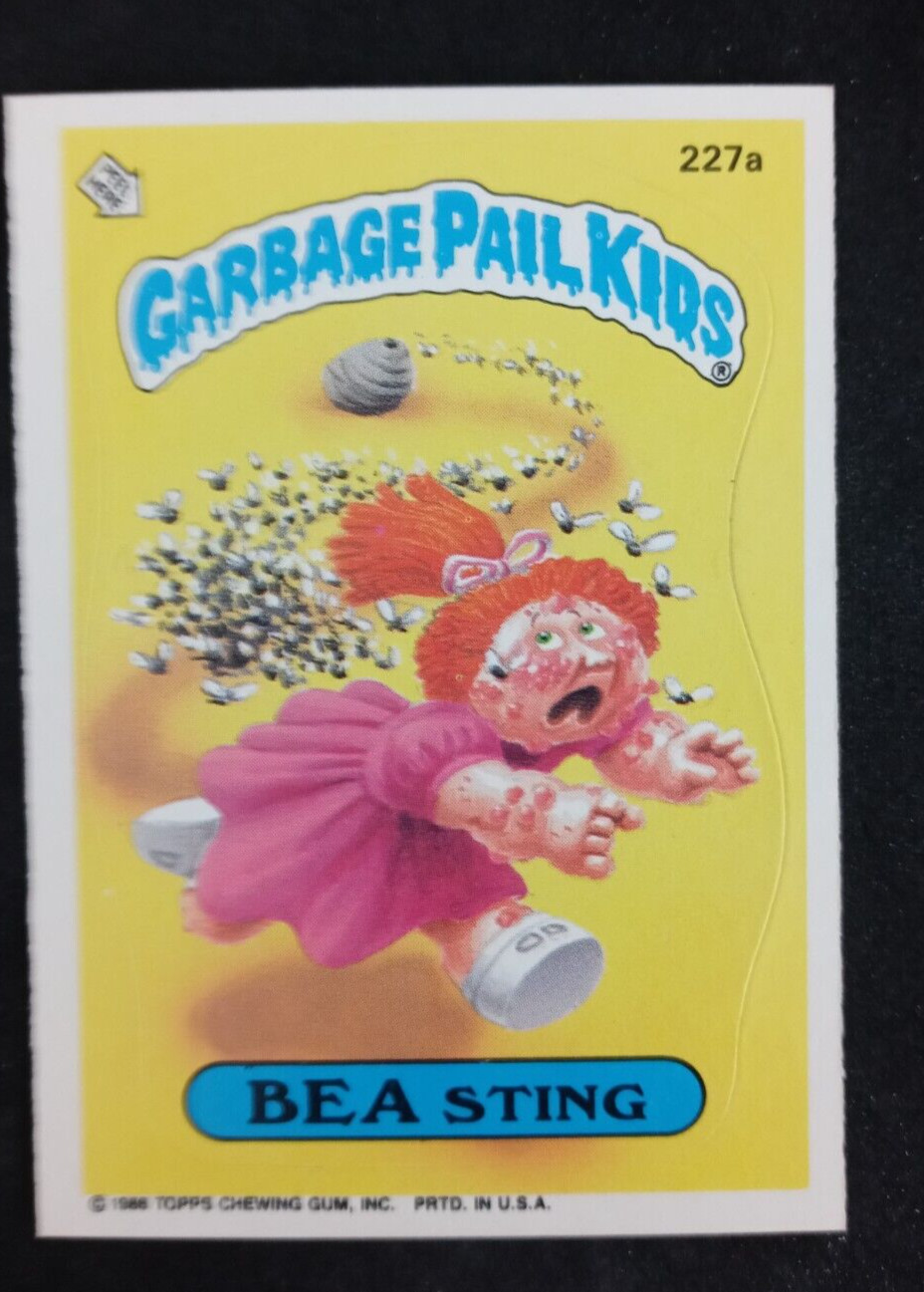 1986 Garbage Pail Kids Series 6 Bea Sting 227a (A)