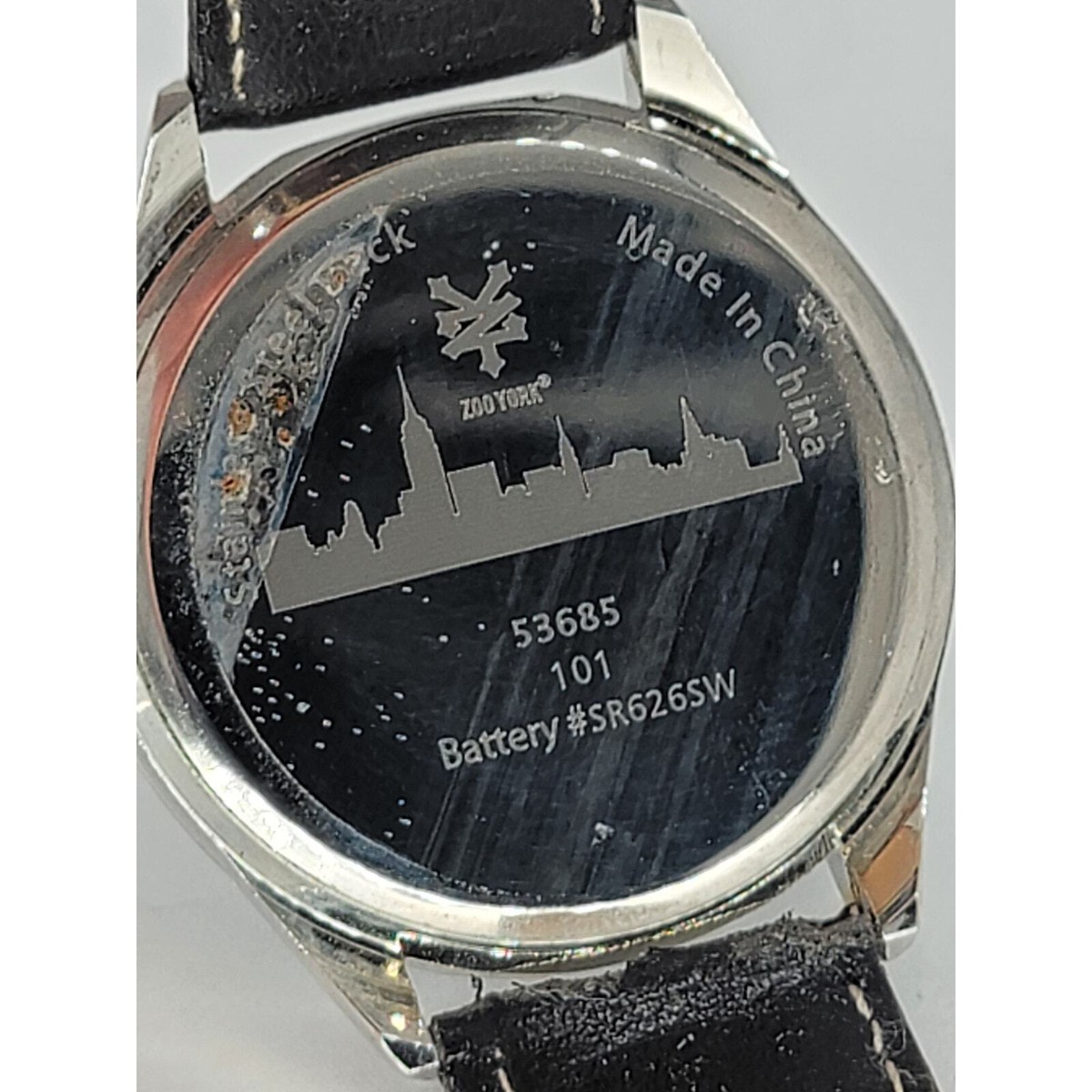 Zoo York Mens 53685 Japan Movement Silver Black Analog