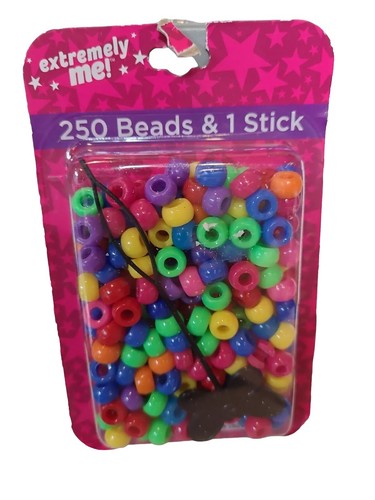 Extremely Me! Mixed Color Plastic Craft Beads 5 Packages 250 Beads Each. - Picture 2 of 3