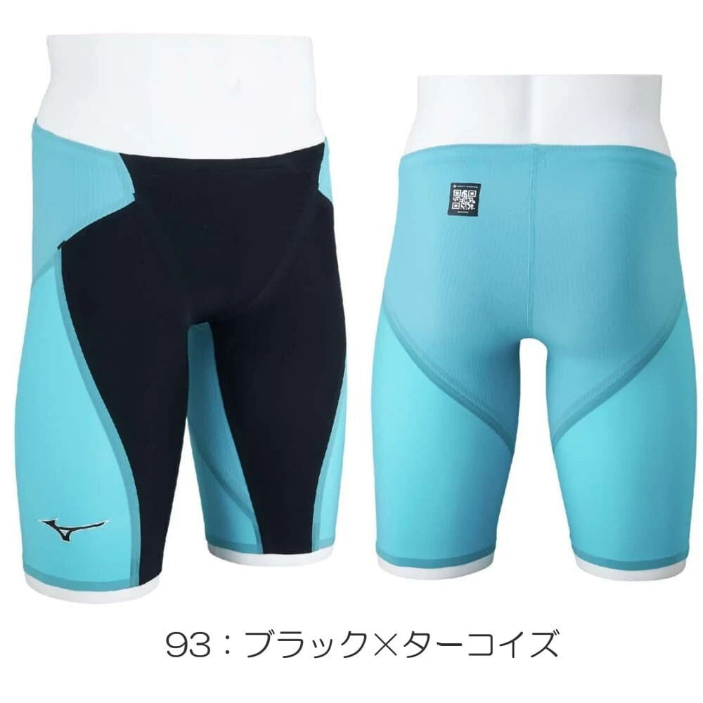 Mizuno GX SONIC 6 Swimwear N2MBA50 ET Black Turquoise Men Swimsuit