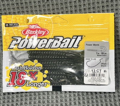 Berkley Powerbait 7'' Power Worm 13 ct NIP Watermelon