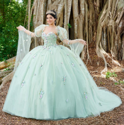 green emerald velvet dress Puffy Green Tulle Long Prom Dresses, Green Tulle Long Formal Graduation  Dresses main image 1