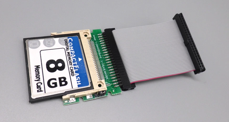 CF Compact Flash zu 2.5" 44Pin, 2mm,IDE Converter/Adapter CF-IDE+Kabel+Karte 8GB - Bild 2 von 2