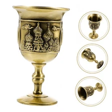 Vintage Engraved Goblet Chalice Wine Medieval Witchcraft Cocktail Glass