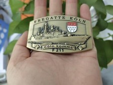 F211 Fregatte K&Ouml;LN - G&uuml;rtelschnalle massiv - German Navy
