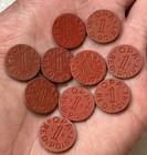 OPA Red Point 1942-1945 WW2 WWII US Ration Tokens Lot Of 10 Tokens