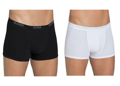 Basic Cotton Rich Boxer Short Black or White (2 PACK)