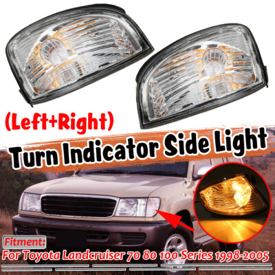 Pair CORNER TURN SIGNAL Indicator LIGHT LAMP FOR TOYOTA LAND CRUISER 1998-2005