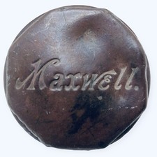 Maxwell Accessory National Wire Wheel Screw On Brass Hubcap Vintage Antique