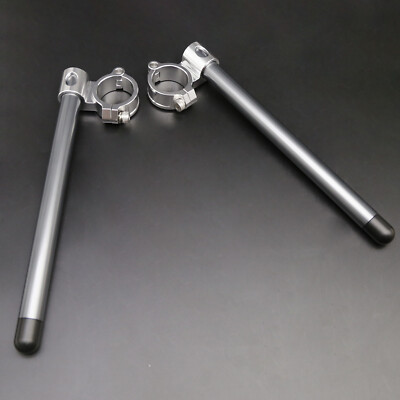 Grey&Silver 37mm Regular CNC Motor 22mm Bars Clip Ons Fork Handle Bar Handlebar