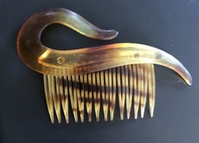 Vintage Swirl Tortoise Hair Comb Celluloid