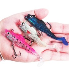 10pcs Soft Fishing Lure Swimbait Wobbler Lead Head Baits Bass Tackle 9cm/14g